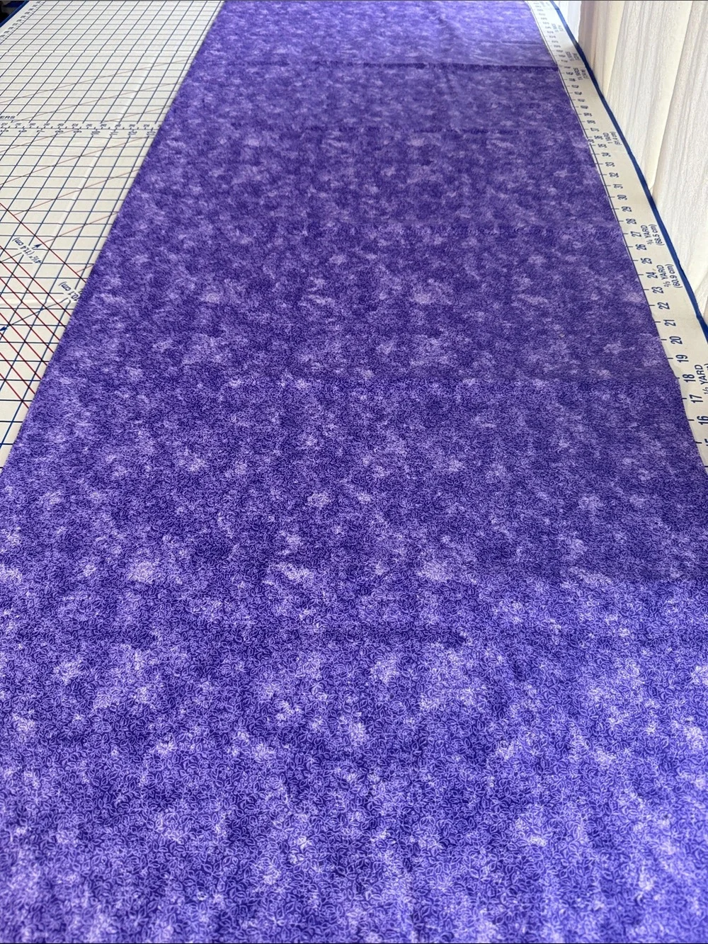 Vintage Purple Tonal Floral Quilting Cotton Fabric 2 Yards x 44
